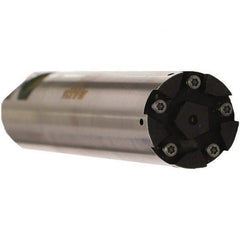 Emuge - 95mm Max Hole Depth, 32mm Shank Diam, Internal Indexable Thread Mill - 3 Inserts, 157mm OAL - Exact Tooling