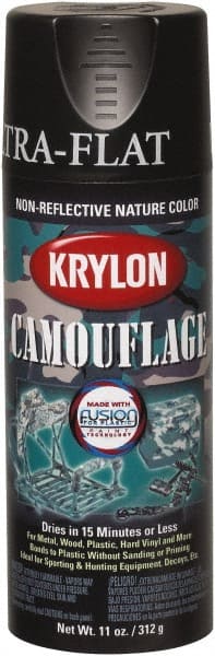 Krylon - 11 oz Black Flat Finish Latex Paint - Exact Tooling