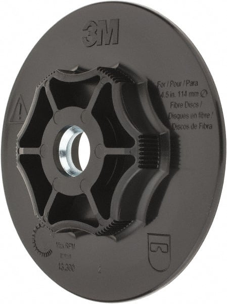 3M - 4-1/2" Diam Quick-Change Disc Backing Pad - Hard Density, 13,300 RPM, TN Compatible - Exact Tooling