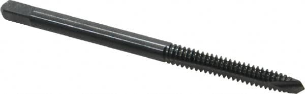Kennametal - #6-32 UNC, 2 Flute, Oxide Finish, High Speed Steel Spiral Point Tap - Plug Chamfer, Right Hand Thread, 2" OAL, 11/16" Thread Length, 0.141" Shank Diam, 3B Class of Fit - Exact Tooling