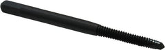 Kennametal - #8-32 UNC, 2 Flute, Oxide Finish, High Speed Steel Spiral Point Tap - Plug Chamfer, Right Hand Thread, 2.13" OAL, 3/4" Thread Length, 0.168" Shank Diam, 2B Class of Fit - Exact Tooling