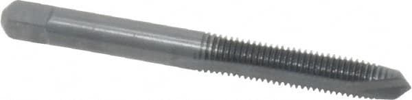 Kennametal - 1/4-28 UNF, 2 Flute, Oxide Finish, High Speed Steel Spiral Point Tap - Plug Chamfer, Right Hand Thread, 2-1/2" OAL, 1" Thread Length, 0.255" Shank Diam, 3B Class of Fit - Exact Tooling