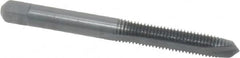 Kennametal - 1/4-28 UNF, 2 Flute, Oxide Finish, High Speed Steel Spiral Point Tap - Plug Chamfer, Right Hand Thread, 2-1/2" OAL, 1" Thread Length, 0.255" Shank Diam, 3B Class of Fit - Exact Tooling
