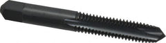Kennametal - 3/8-16 UNC, 3 Flute, Oxide Finish, High Speed Steel Spiral Point Tap - Plug Chamfer, Right Hand Thread, 2.94" OAL, 1-1/4" Thread Length, 0.381" Shank Diam, 3B Class of Fit - Exact Tooling