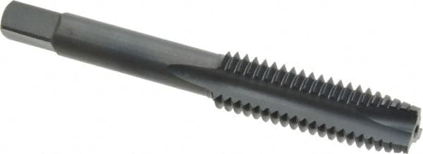 Kennametal - 7/16-14 UNC, 3 Flute, Oxide Finish, High Speed Steel Spiral Point Tap - Plug Chamfer, Right Hand Thread, 3.16" OAL, 1-7/16" Thread Length, 0.323" Shank Diam - Exact Tooling