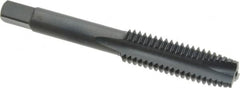 Kennametal - 7/16-14 UNC, 3 Flute, Oxide Finish, High Speed Steel Spiral Point Tap - Plug Chamfer, Right Hand Thread, 3.16" OAL, 1-7/16" Thread Length, 0.323" Shank Diam - Exact Tooling
