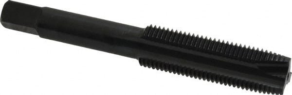 Kennametal - 1/2-20 UNF, 3 Flute, Oxide Finish, High Speed Steel Spiral Point Tap - Plug Chamfer, Right Hand Thread, 3.38" OAL, 1.656" Thread Length, 0.367" Shank Diam, 3B Class of Fit - Exact Tooling