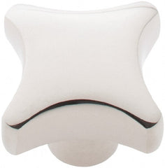KIPP - 1-1/4" Head Diam, 4 Point Lobed Knob - 1/4" Hole, Stainless Steel - Exact Tooling