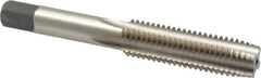 Kennametal - M12x1.75 Metric Coarse 6H 4 Flute Bright Finish High Speed Steel Straight Flute Standard Hand Tap - Plug, Right Hand Thread, 3.38" OAL, 1.656" Thread Length, D6 Limit, Oversize - Exact Tooling