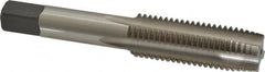Kennametal - M16x2.00 Metric Coarse 6H 4 Flute Bright Finish High Speed Steel Straight Flute Standard Hand Tap - Plug, Right Hand Thread, 3.81" OAL, 1.813" Thread Length, D7 Limit, Oversize - Exact Tooling