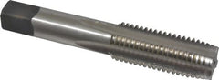 Kennametal - M20x2.50 Metric Coarse 6H 4 Flute Bright Finish High Speed Steel Straight Flute Standard Hand Tap - Plug, Right Hand Thread, 4.47" OAL, 2" Thread Length, D7 Limit, Oversize - Exact Tooling