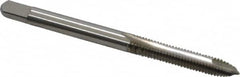 Kennametal - M4x0.70 Metric Coarse, 2 Flute, Bright Finish, High Speed Steel Spiral Point Tap - Plug Chamfer, Right Hand Thread, 2.13" OAL, 3/4" Thread Length, 0.168" Shank Diam, 6H Class of Fit, Series 5351 - Exact Tooling