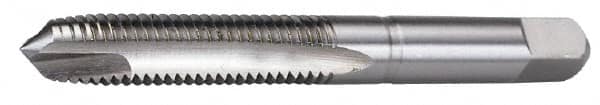 Hertel - #3-48 UNC, 2 Flute, Bright Finish, High Speed Steel Spiral Point Tap - Plug Chamfer, Left Hand Thread, 1-13/16" OAL, 2B Class of Fit - Exact Tooling
