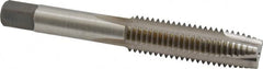 Kennametal - M12x1.75 Metric Coarse, 3 Flute, Bright Finish, High Speed Steel Spiral Point Tap - Plug Chamfer, Right Hand Thread, 3.38" OAL, 1.656" Thread Length, 0.367" Shank Diam, 6H Class of Fit, Series 5351 - Exact Tooling