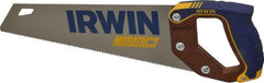 Irwin - 15" High Carbon Steel Blade Carpenter Saw - Wood Handle, ProTouch Handle over Hardwood, 18-1/2" OAL - Exact Tooling