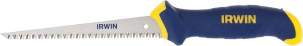 Irwin - 6-1/2" High Carbon Steel Blade Drywall Saw - Wood Handle, Ergonomic, 13-5/8" OAL - Exact Tooling