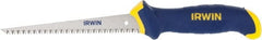 Irwin - 6-1/2" High Carbon Steel Blade Drywall Saw - Wood Handle, Ergonomic, 13-5/8" OAL - Exact Tooling