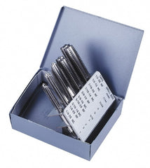 Cleveland - 4 Flute, Plug, Bright Finish, High Speed Steel Tap Set - Right Hand Cut - Exact Tooling