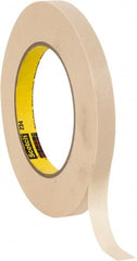 3M - 1/2" Wide x 60 Yd Long Tan Paper Masking Tape - Series 234, 5.9 mil Thick, 27 In/Lb Tensile Strength - Exact Tooling