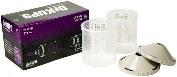 DeVilbiss - Paint Sprayer Reusable Sleeve - Reusable Sleeve and Lids, 2 Pack, Compatible with Siphon and Gravity Spray Guns - Exact Tooling