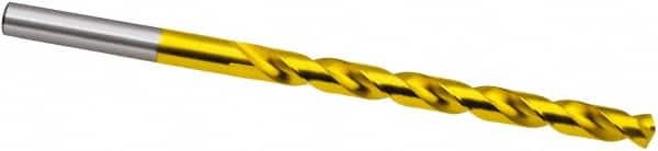 Taper Length Drill Bit: 0.2720″ Dia, 130 ° Coated, RH Cut, Spiral Flute, Cylindrical Shank, Series 669
