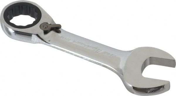 Blackhawk by Proto - 19mm 12 Point Combination Wrench - 15° Head Angle, 5-1/2" OAL, Steel, Chrome Finish - Exact Tooling
