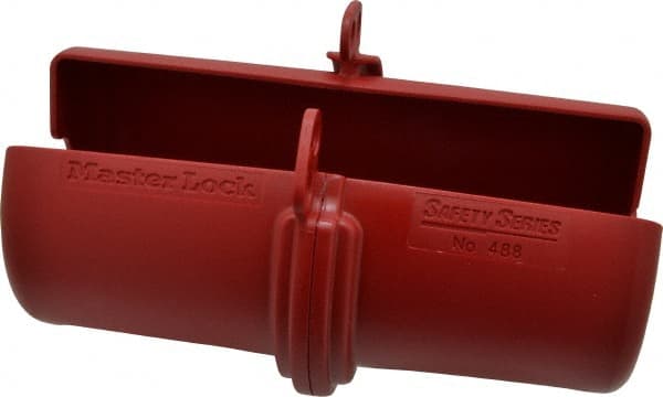 Master Lock - 3/4 Wide, Zenex Thermoplastic Plug-Encasing Plug Lockout - 220/550 Volt, 3" to 6" Plug Size, 3/4 Max Cord Diam, Includes Labels, English/French/Spanish - Exact Tooling