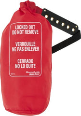 Master Lock - Lockout Cinch Bags, Wheel Locks & Lockable Covers Device Type: Lockout Cinch Bag Language: English/Spanish - Exact Tooling