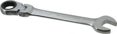 Blackhawk by Proto - 19mm 12 Point Flexhead Combination Wrench - 15° Head Angle, 8-1/2" OAL, Steel, Chrome Finish - Exact Tooling