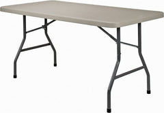 NPS - 60" Long x 30" Wide x 29-1/2" High, Lightweight Folding Table - Light Gray - Exact Tooling