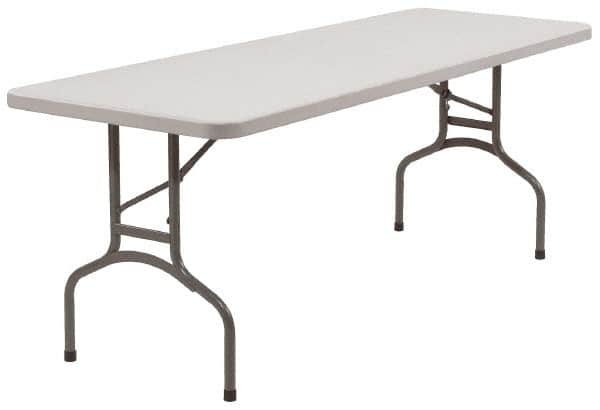 NPS - 72" Long x 30" Wide x 29-1/2" High, Lightweight Folding Table - Light Gray - Exact Tooling