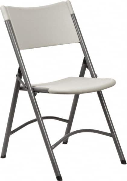 NPS - 18" Wide x 16-5/8" Deep x 32" High, Molded Resin Folding Chair - Gray - Exact Tooling