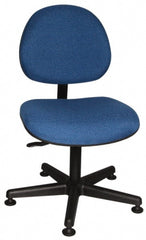 Bevco - Adjustable Chair - 18" Wide x 18" Deep, Olefin Seat, Blue - Exact Tooling