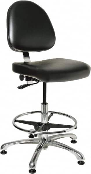 Bevco - Swivel Stool - 20" Wide x 18" Deep, Vinyl Seat, Black - Exact Tooling