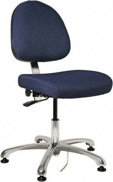 Bevco - ESD Swivel Chair - 20" Wide x 18" Deep, Fabric Mesh Seat, Navy - Exact Tooling