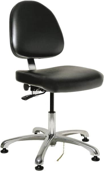 Bevco - Adjustable Chair - 20" Wide x 18" Deep, Vinyl Seat, Black - Exact Tooling