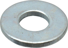 Value Collection - #8 Screw, Grade 2 Steel SAE Flat Washer - 0.183" ID x 0.45" OD, 0.067" Thick, Zinc-Plated Finish - Exact Tooling
