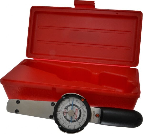 Proto - 3/8" Drive Dial Torque Wrench - 50 Ft/Lb Torque, 10-1/4" OAL, Fixed Head - Exact Tooling