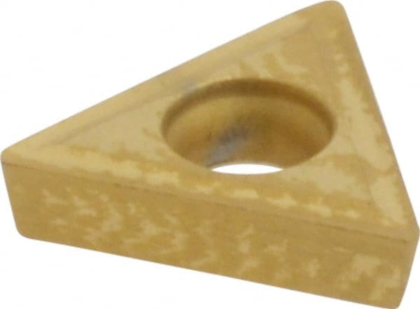 Interstate - TPGT21.51 Grade TCN55 Carbide Turning Insert - TiN Finish, 60° Triangle, 1/4" Inscr Circle, 3/32" Thick, 1/64" Corner Radius - Exact Tooling