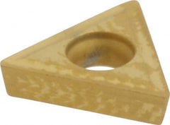 Interstate - TPGT21.51 Grade TCN55 Carbide Turning Insert - TiN Finish, 60° Triangle, 1/4" Inscr Circle, 3/32" Thick, 1/64" Corner Radius - Exact Tooling