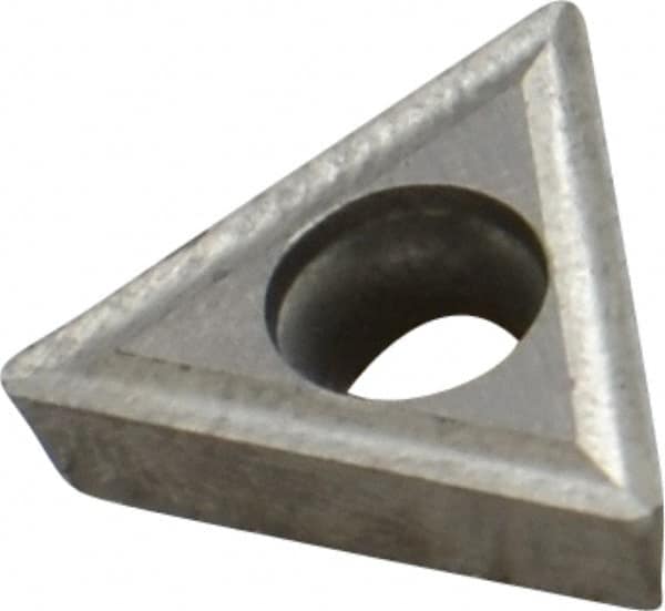 Interstate - TPGT32.52 Grade I22 Carbide Turning Insert - Uncoated, 60° Triangle, 3/8" Inscr Circle, 5/32" Thick, 1/32" Corner Radius - Exact Tooling