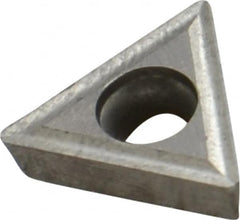 Interstate - TPGT32.52 Grade I22 Carbide Turning Insert - Uncoated, 60° Triangle, 3/8" Inscr Circle, 5/32" Thick, 1/32" Corner Radius - Exact Tooling