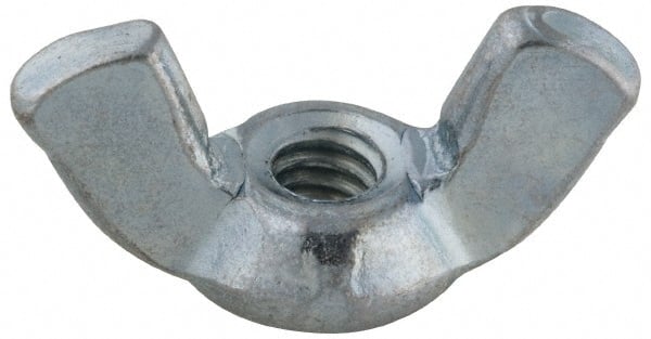 Value Collection - #10-24 UNC, Steel Standard Wing Nut - Grade 2, 0.91" Wing Span, 0.47" Wing Span - Exact Tooling