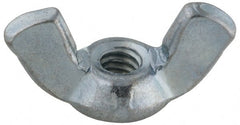 Value Collection - #6-32 UNC, Steel Standard Wing Nut - Grade 2, 0.72" Wing Span, 0.41" Wing Span - Exact Tooling