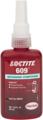 Loctite - 50 mL Bottle, Green, Medium Strength Liquid Retaining Compound - Series 609, 24 hr Full Cure Time, Heat Removal - Exact Tooling
