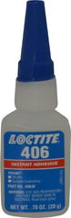 Loctite - 0.70 oz Bottle Clear Instant Adhesive - Series 406, 15 sec Fixture Time, 24 hr Full Cure Time, Bonds to Plastic & Rubber - Exact Tooling