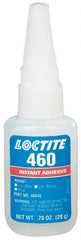 Loctite - 0.70 oz Bottle Tan Instant Adhesive - Series 460, 50 sec Fixture Time, 24 hr Full Cure Time, Bonds to Plastic & Rubber - Exact Tooling