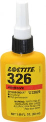 Loctite - 50 mL Bottle Structural Adhesive - 1 min Working Time, 2,200 psi Shear Strength, Series 326 - Exact Tooling