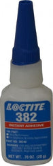 Loctite - 0.70 oz Bottle Clear Instant Adhesive - Series 382, 30 sec Fixture Time, 24 hr Full Cure Time, Bonds to Metal, Plastic & Rubber - Exact Tooling