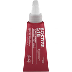 Loctite - 50 mL Tube Red Dimethacrylate Ester Joint Sealant - -65 to 300°F Operating Temp, 4 to 24 hr Full Cure Time, Series 518 - Exact Tooling